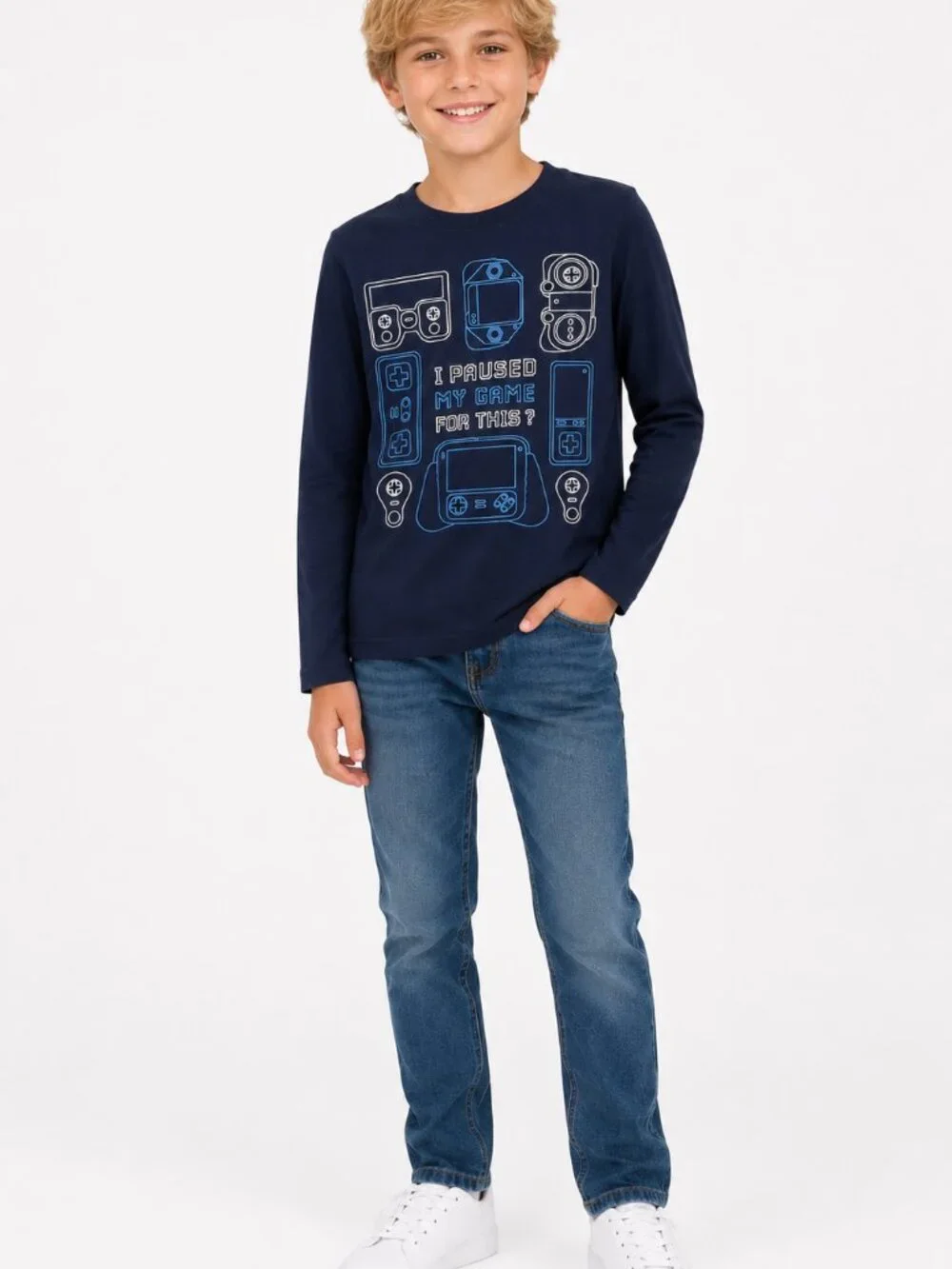 OshKosh - Boys Gamer Graphic Long Sleeve Tee